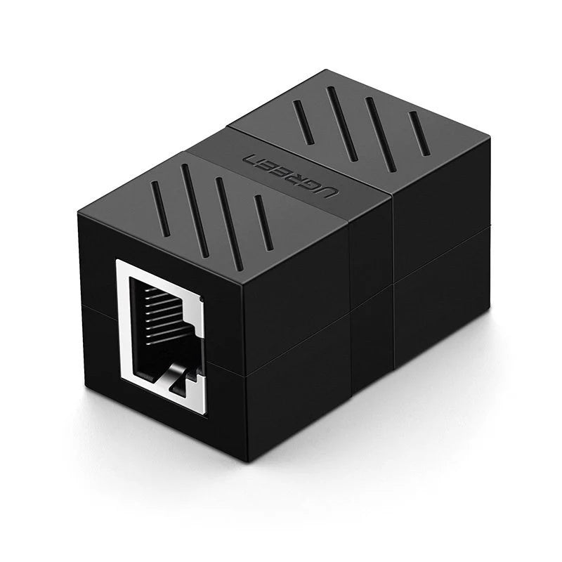 UGREEN RJ45 Network Keystone Jack Inline Coupler Female to Female 1pcs (Black) 20390