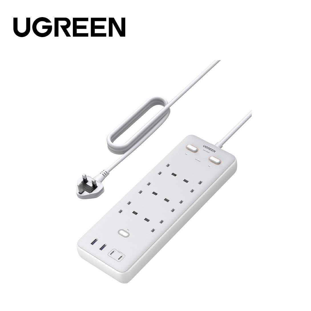UGREEN 65W 6-Outlet Surge Protector (2C2A)      35011